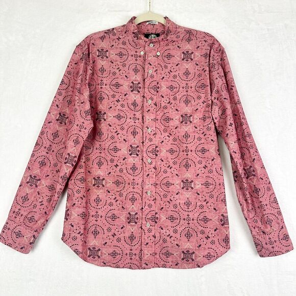 Reyn Spooner Long Sleeve Hawaiin Button Up Size Medium Tailored Fit Bandana - Picture 1 of 6